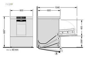 *Discontinued* Hobart PROFI FX(S)-10A Premier Under Counter Commercial Dishwasher